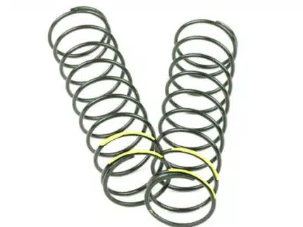TKR6032B – Shock Spring Set (rear, 1.5 x 10.0T, 3.59lb/in, 83mm, yellow)