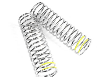 TKR6115-LF Shock Spring Set (rear, 1.5×12.5, 2.56lb/in, 70mm, yellow)