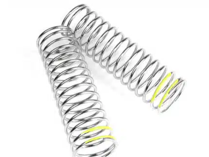 TKR6115-LF Shock Spring Set (rear, 1.5×12.5, 2.56lb/in, 70mm, yellow)