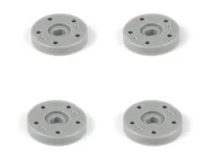TKR6705E-Shock Piston Set (5×1.1, 5×1.2, flat/flat, 13mm, 4pcs)