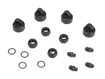 TKR6712-Shock/Cartridge Cap & Bushing Set (4pcs each, EB410)