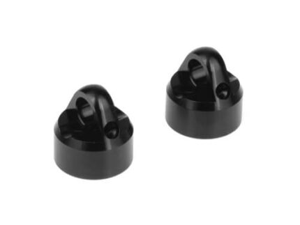 TKR6712A-Tekno RC Shock Caps (7075, emulsion, black ano, 2pcs)