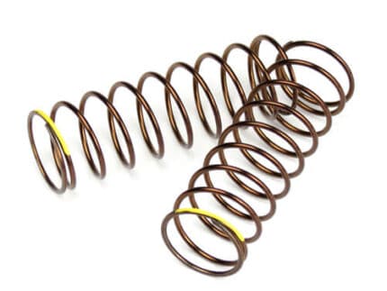 TKR7245-Shock Spring Set (rear, 1.3×9.875, 2.82lb/in, 63mm, yellow)