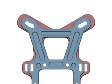 TKR9268D – Shock Tower (front, lightened, 7075 CNC, GM ano, EB/NB48 2.x)