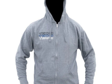 Tekno RC Zippered Hoodie (stacked logo, gray) Gr.M