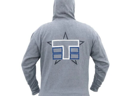 Tekno RC Zippered Hoodie (stacked logo, gray) Gr.M