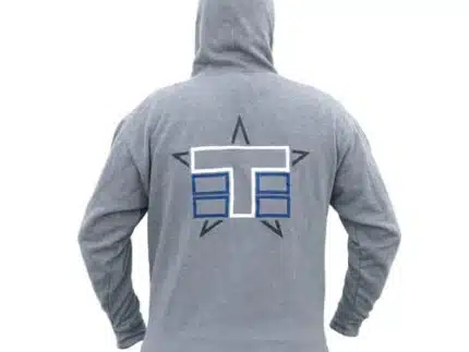 Tekno RC Zippered Hoodie (stacked logo, gray) Gr.M