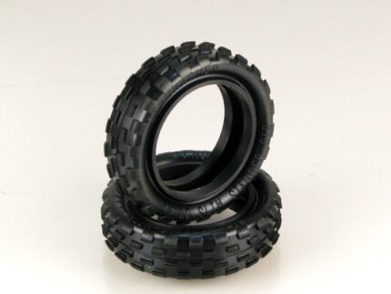 U6592-1:10 Schumacher Stagger Rib - 2WD Frontreifen 2,2", gelb (2)